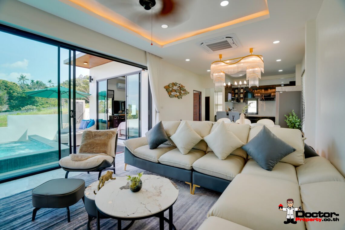 4 Bedroom Pool Villa with Sea View in Bang Por, Koh Samui – For Sale